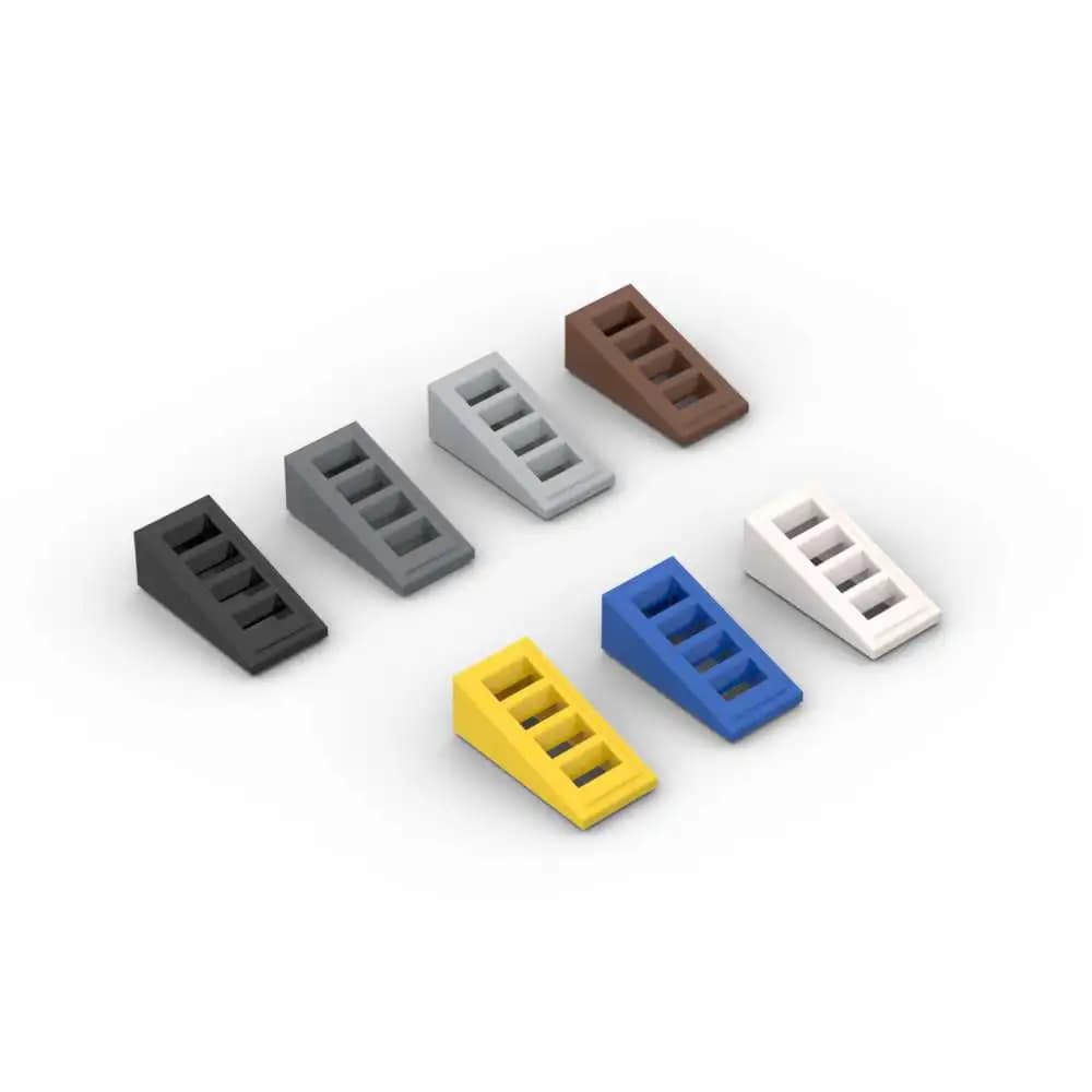 MOC 10 قطع 61409 المنحدر 18 2x1x2/3 مع شبكة بناء كتل عدة فكرة الطوب التعليمية فكرة ديي لعبة أطفال عيد ميلاد طفل هدية