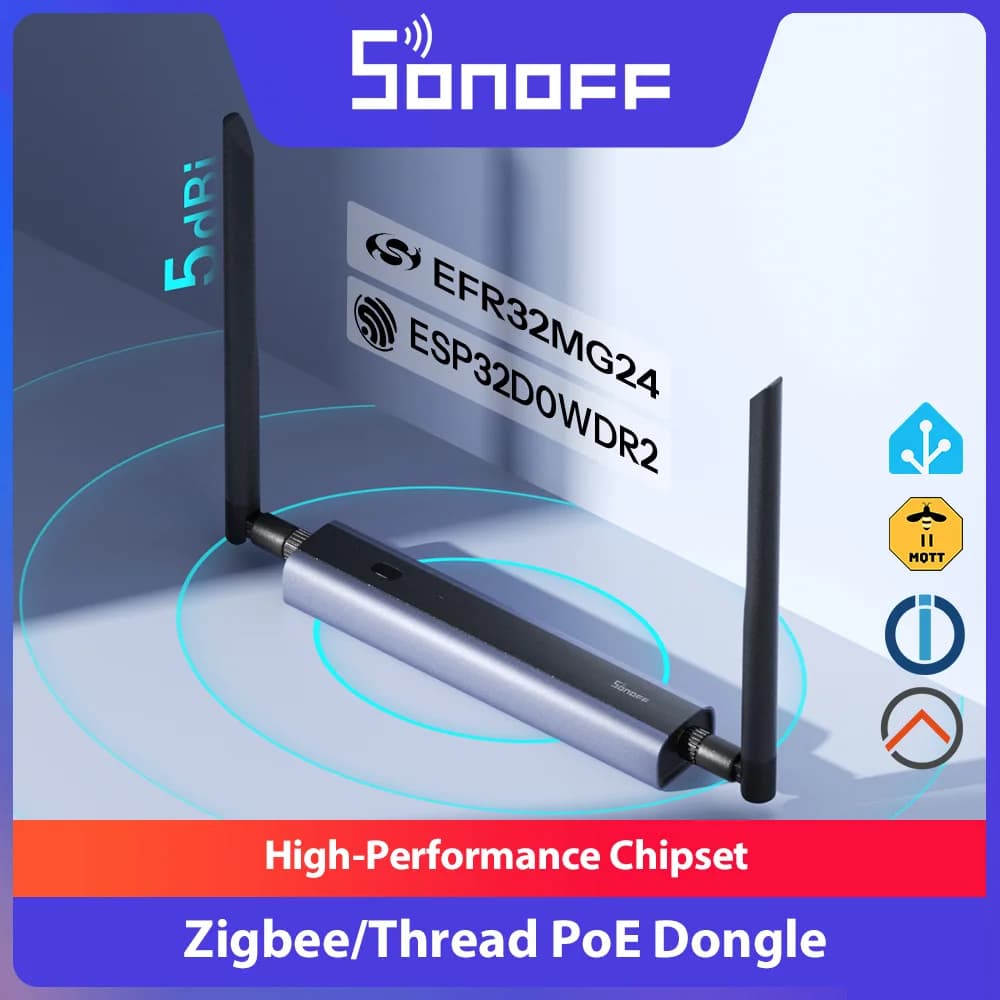 سونوف Dongle Max محول زيجبي/ثرد PoE Dongle-M شريحة عالية الأداء واجهة إدارة عبر الويب يدعم إيثرنت, واي فاي, USB