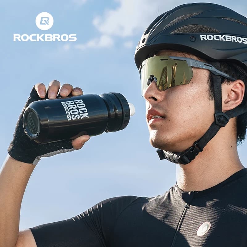 زجاجة ماء دراجة ROCKBROS سعة 600 مل، كوب رياضي من مادة PP، إبريق دراجات، مناسب للتخييم والرحلات، كوب ضغط للدراجات - 3