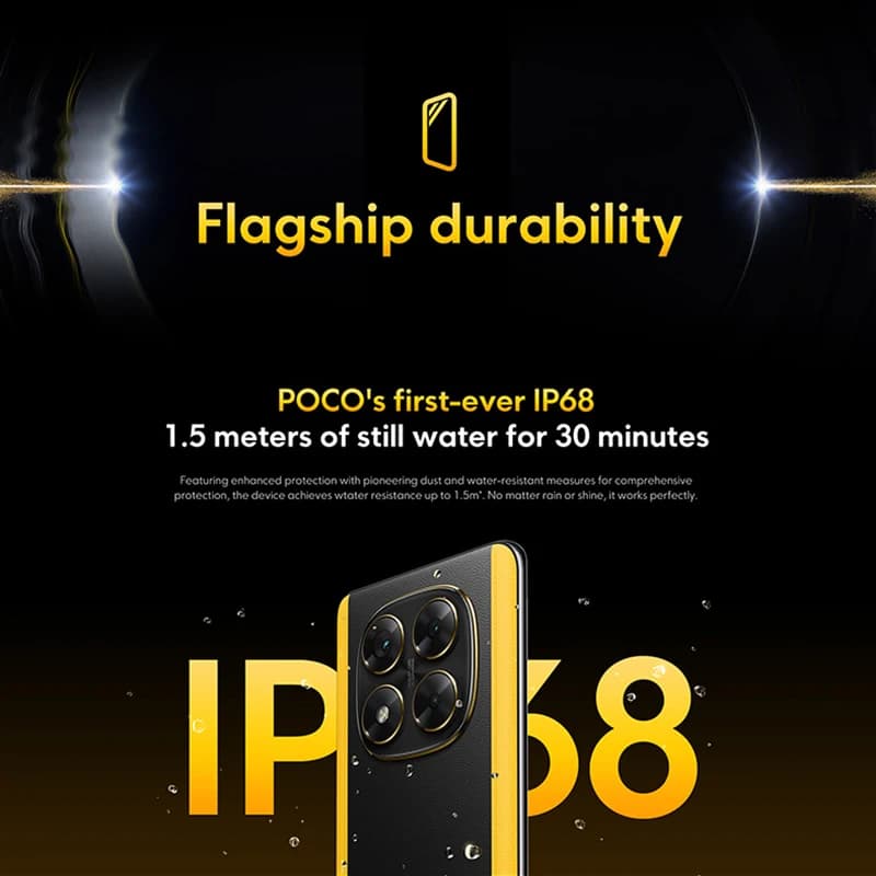 هاتف POCO X7 5G الإصدار العالمي، 256/512 جيجا، معالج Dimensity 7300-Ultra، شاشة AMOLED منحنية 6.67 بوصة، بطارية 5110 مللي أمبير، NFC، شحن 45 واط - 4