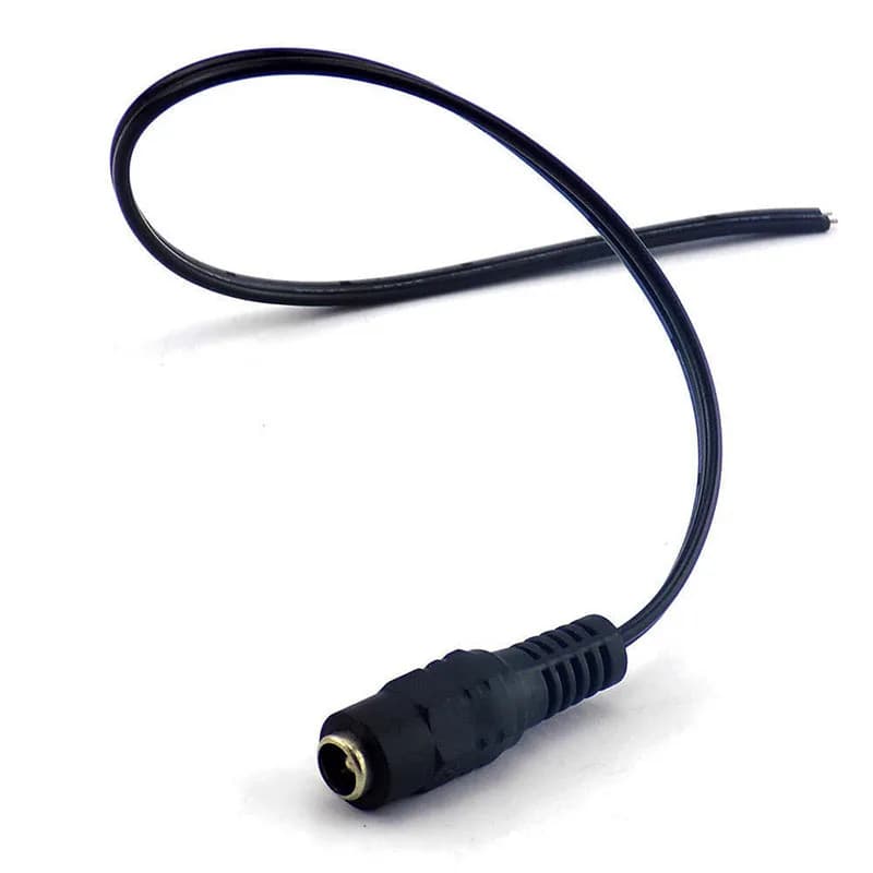 موصلات تمديد 12V DC ذكر أنثى جاك كابل محول قابس إمداد طاقة 5.5x2.1mm شريط LED ضوء كاميرا CCTV بطول 26 سم - 5