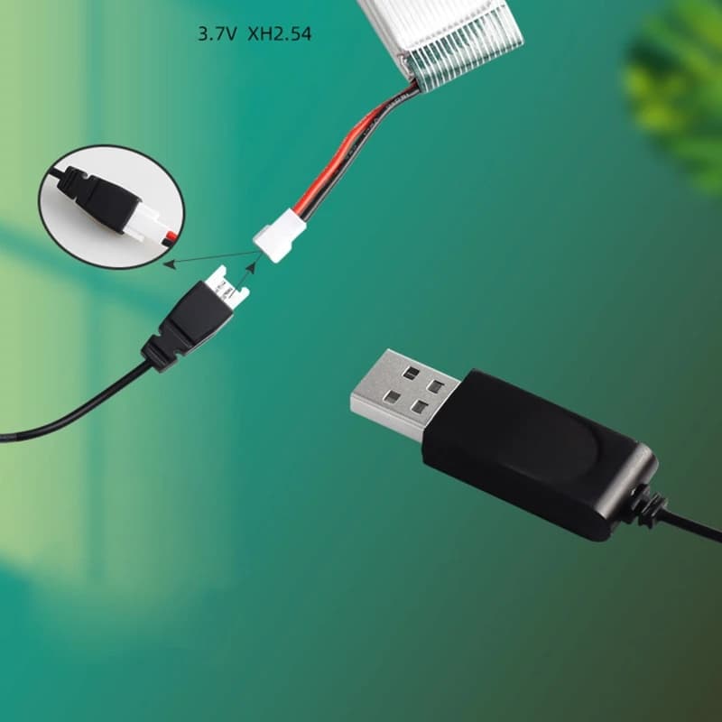 3.7V XH2.54 LiPo Battery USB Charger Cable with XH2.54 Connector for RC Car Boat Rock Crawler FPV Drone Quadcopter - 5
