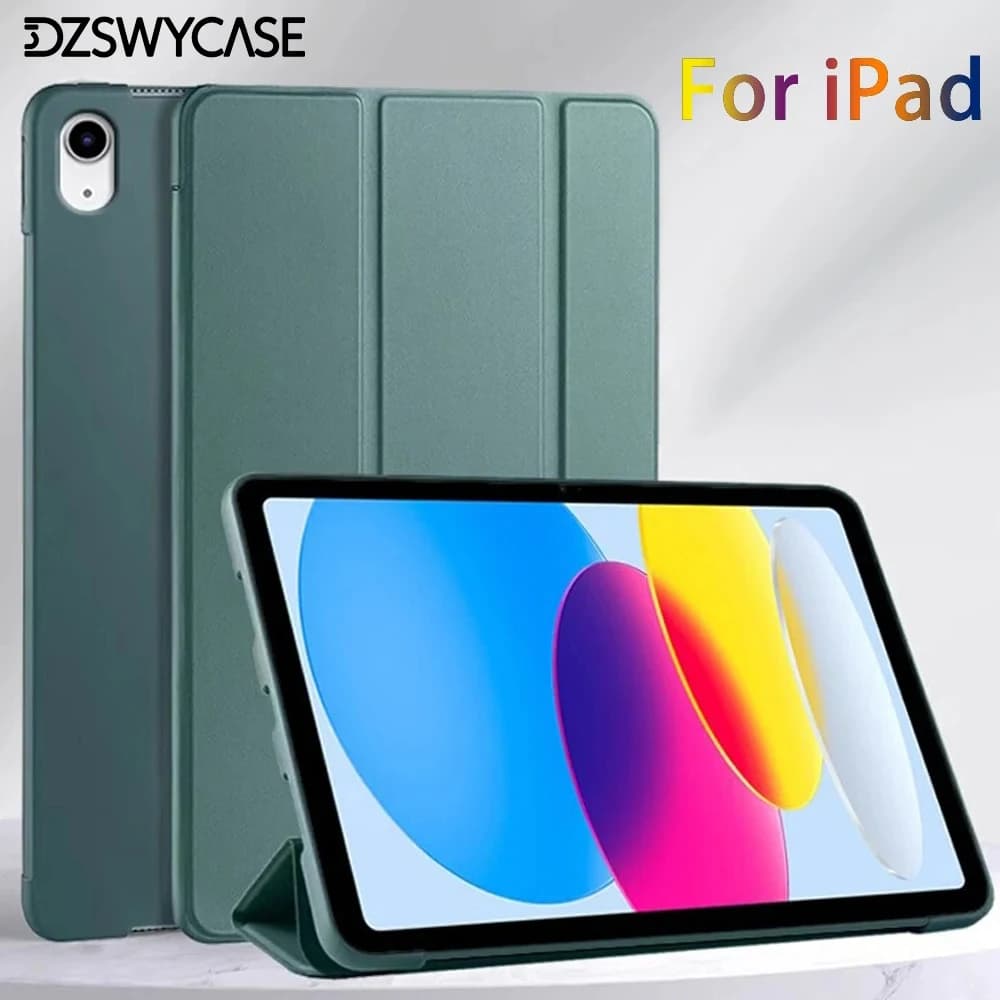 غطاء سيليكون لجهاز iPad الجيل العاشر 10.9 A16 11، Air 10.9 11 M2 M3 M4، 10.2 7/8/9th 9.7 5/6th، Pro 11 M4 M5 غطاء واقي