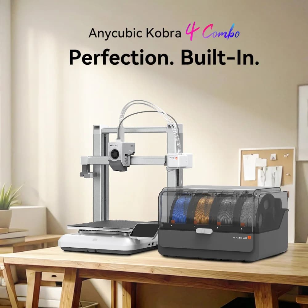 طابعة ANYCUBIC كوبرا 4 كومبو FDM متعددة الألوان من 4 إلى 8 ألوان بسرعة طباعة قصوى 600 مم/ث حجم الطباعة 260x260x260 مم