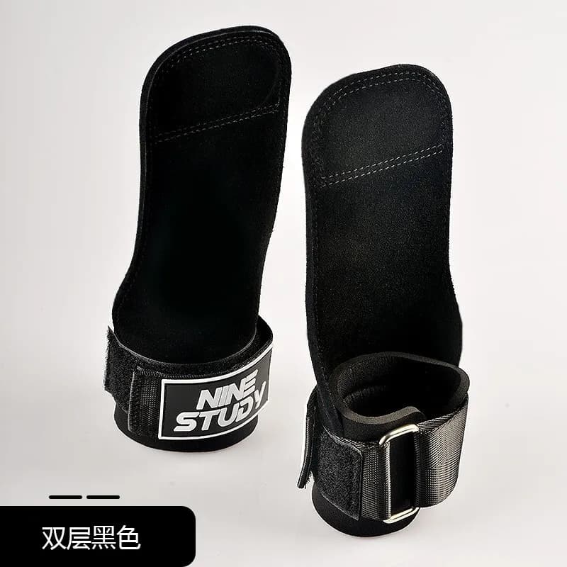 1Pair Gym Pull-Up Grip Strap Wrist Straps Anti-Slip Weight Power Belt Lifting Pads Deadlift Workout Palm Protection Gloves - 4