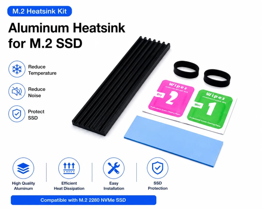 Crucial P310 1TB 2TB PCIe Gen4 NVMe M.2 SSD Up to 7100MB/s or M.2 SSD Heatsink (Select SKU), Internal Solid State Drive, OEM Pac - 6