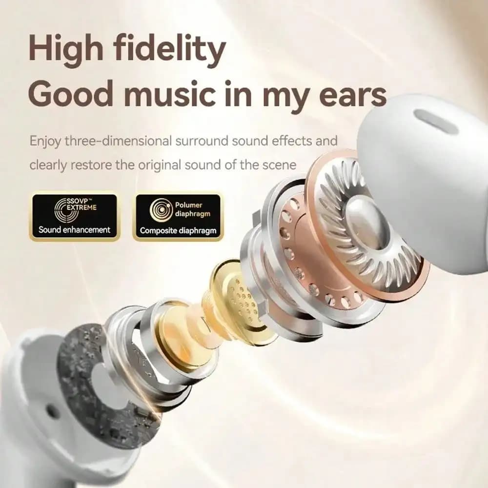 New air pro bluetooth earphones,wireless earbuds with mic,hifi stereo sound,clear bass,long playtime,compatible with android ios - 4