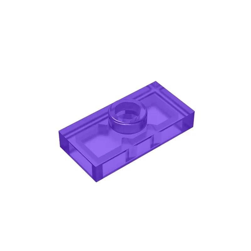 Gobricks GDS-803 PLATE 1X2 W. 1 KNOB compatible with lego 15573 3794 children's DIY Educational Building Blocks Technical - 2