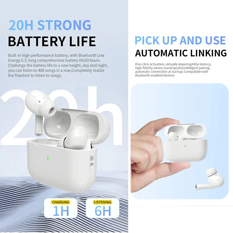2025 Air Pro Wireless Bluetooth Earphones TWS Headset HiFi Earbuds Noise Reduction Headphones Waterproof For IPHONE Android - 5