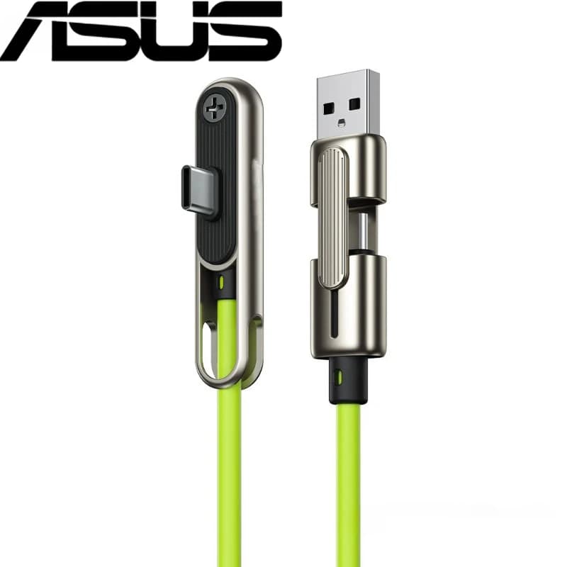 ASUS 2in1 Portable 240W Fast Charging Cable Phone Tablet Foldable Holder USB A/C To TypeC Data Cable with Folding Bracket - 5