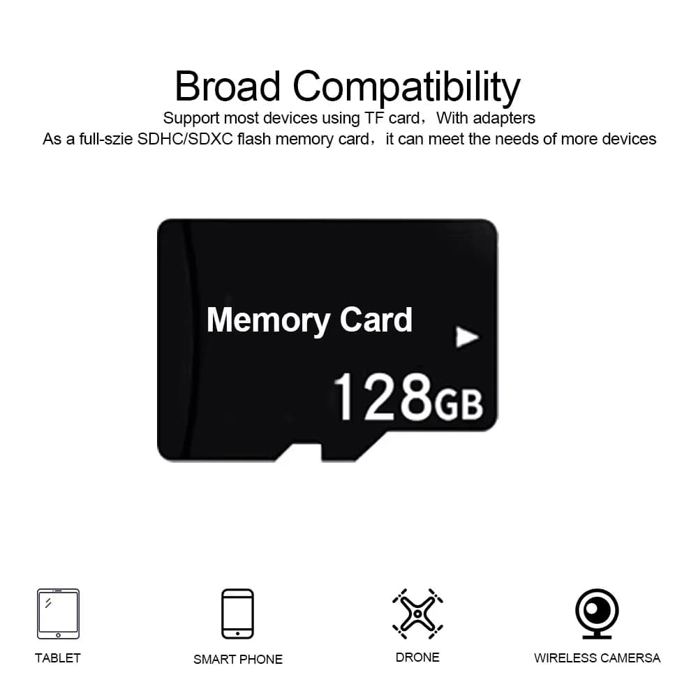بطاقة ذاكرة Mini TF SD عالية السرعة 10 قطع 128GB 64GB 32GB 16GB 8GB بطاقة فلاش TF SD - 3