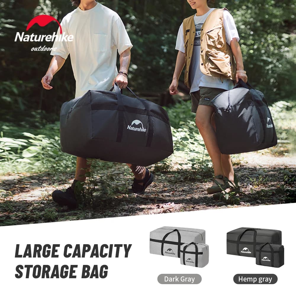 حقائب تخزين قابلة للطي بسعة كبيرة من Naturehike 45 لتر 100 لتر حقيبة حمل إكسسوارات التخييم حقيبة سفر للأنشطة الخارجية العائلية
