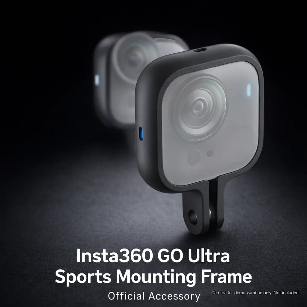 إطار محول تركيب رسمي من Insta360 GO Ultra، خفيف الوزن 8 جرام، واجهة ثنائية الشوكات، ملاءمة ثابتة لتصوير الرياضة