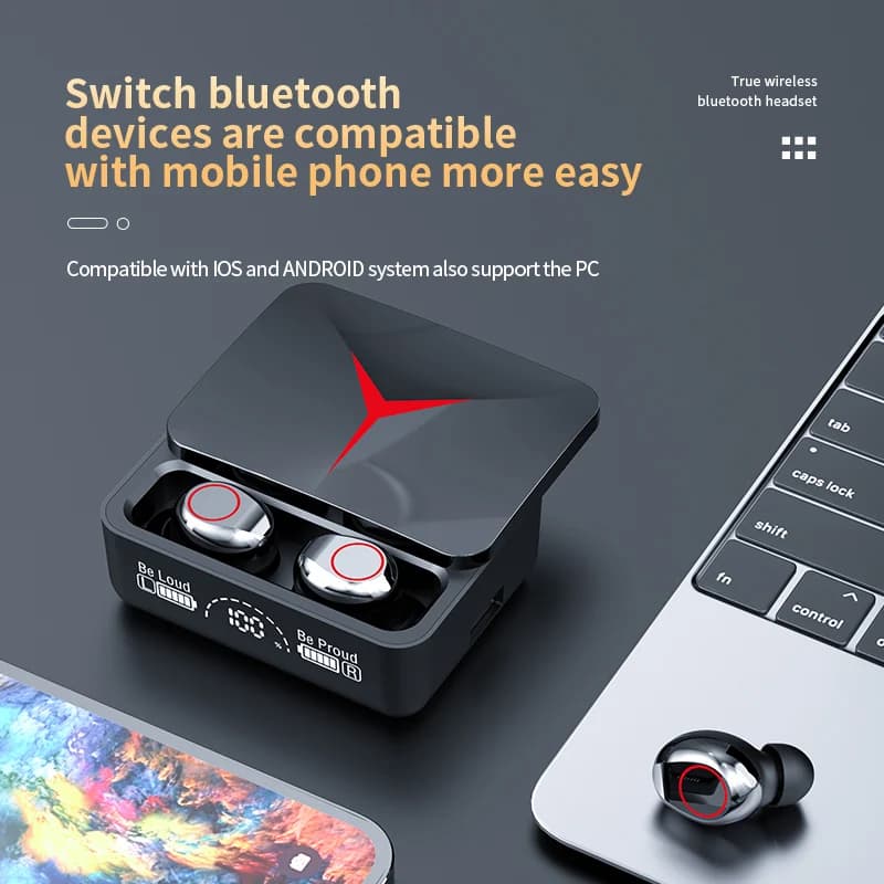 TWS M90 ، سماعات أذن لاسلكية للألعاب ، بلوتوث ، سماعات أذن رياضية مع ميكروفون ، سماعة رأس لاسلكية للآيفون ، شاومي ، أصلية - 2
