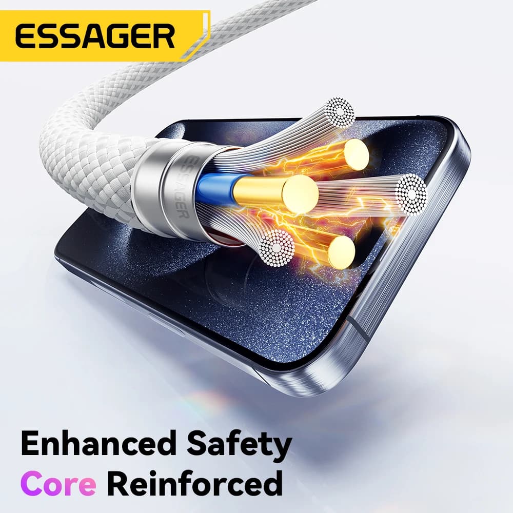 Essager 60W USB Type C to Type C Cable For iphone 16 15 14 Pro Xiaomi Huawei Fast Charging USB C Cable For Samsung Fast Cable - 5