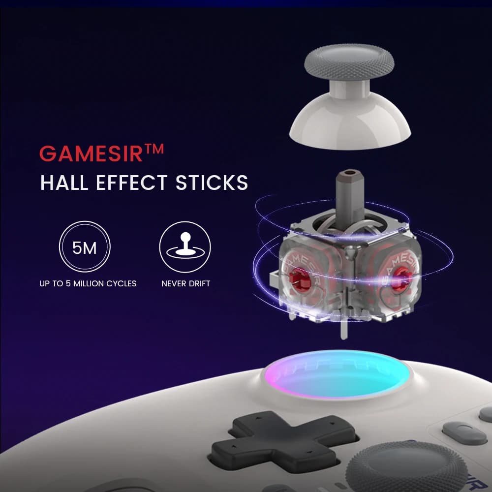 وحدة تحكم GameSir Nova لاسلكية مع Bluetooth وعصا تحكم بتأثير Hall لأجهزة Nintendo Switch وiPhone وAndroid وPC - 4