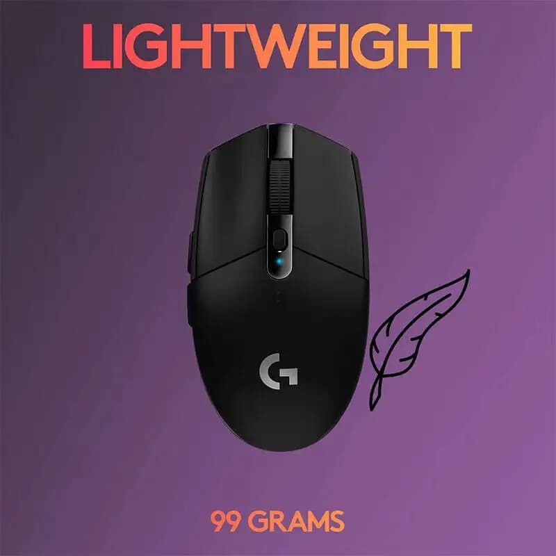 ماوس الألعاب اللاسلكي Logitech G305 LIGHTSPEED - 12000 DPI HERO، 6 أزرار مخصصة، بطارية 250 ساعة، 99 جرام، متوافق مع أجهزة الكمبيوتر والماك - 2