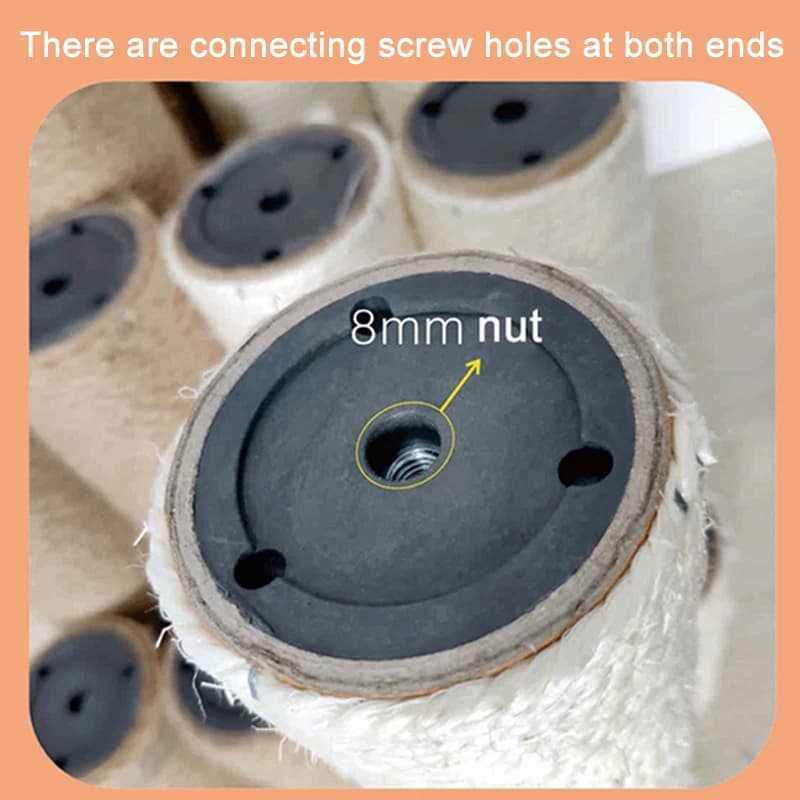 Cat Scratching Post for Cat Tree Tower DIY Cat Climbing Frame Replacement Post Sisal Rope Entangle Kitten Toy Scratch Furniture - 6