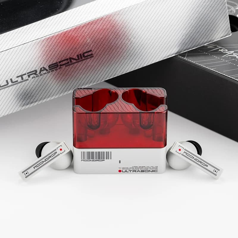 سماعات أذن MOONDROP Ultrasonic، مشغلات هجينة، TWS، إلغاء الضوضاء النشط، LDAC، بلوتوث 5.3، مشغل ديناميكي 13mm - 2