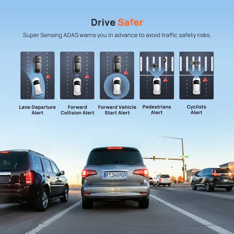 70mai A800SE 4K Car DVR Support Rear or Interior Cam 24H Parking Mode GPS ADAS Upgraded Version of 70mai A800S - 4