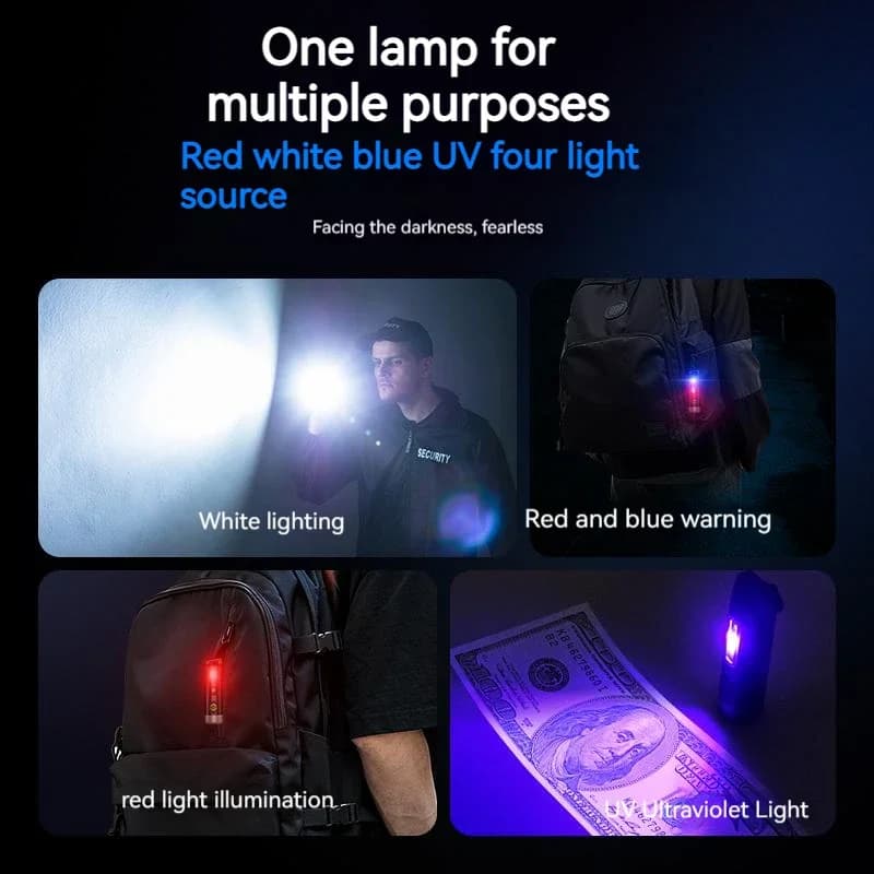 كشاف PHILIPS EDC LED قابل لإعادة الشحن، مصباح صغير، كشاف مفاتيح EDC، مصباح تخييم للمشي والدفاع عن النفس - 6