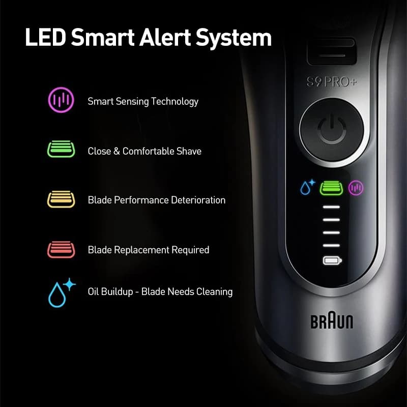ماكينة حلاقة كهربائية من Braun شفرات متبادلة قابلة للشحن ماكينة حلاقة رجالية للاستخدام الجاف والمبلل رأس عائم لتقليم الشعر - 4
