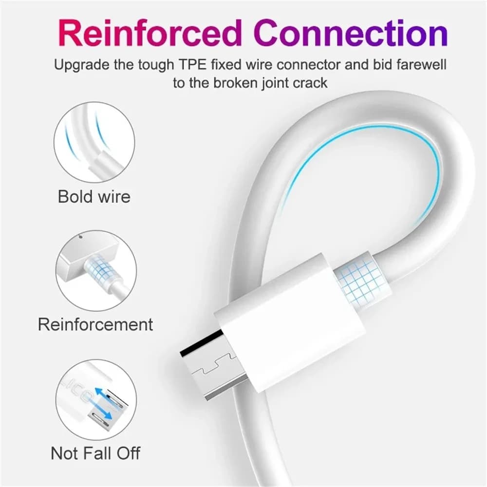 مايكرو USB كابل 5A شحن سريع سلك الهاتف المحمول مايكرو USB كابل ل Xiaomi سامسونج أندرويد USB نوع C 7A 10A كابل بيانات الحبل - 2