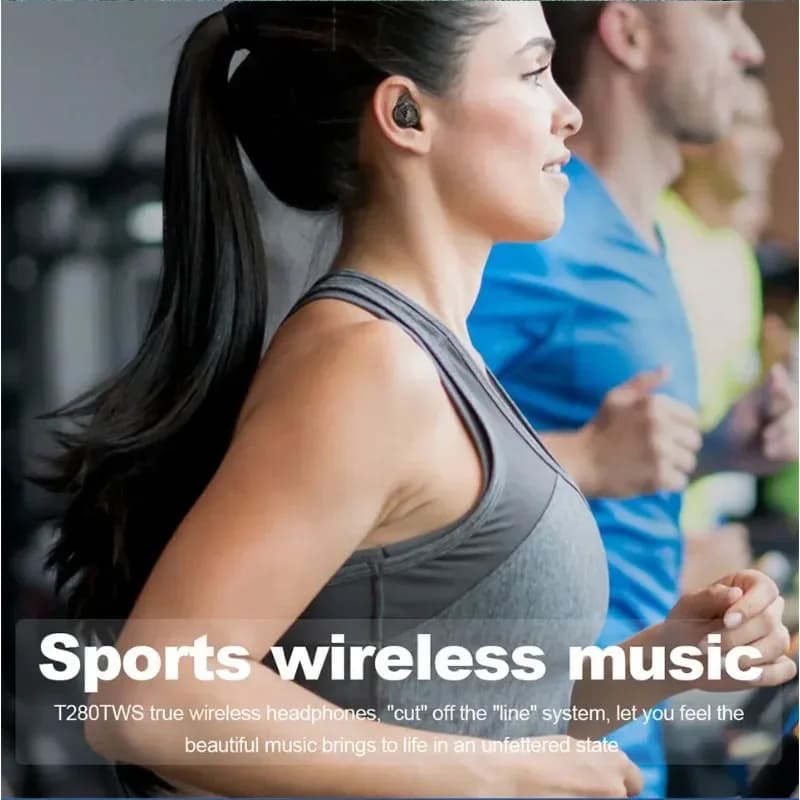 سماعات أذن بلوتوث JBL T280 لاسلكية TWS مع ميكروفون مزدوج لمكالمات واضحة مناسبة للألعاب والجري والتمرين - 6