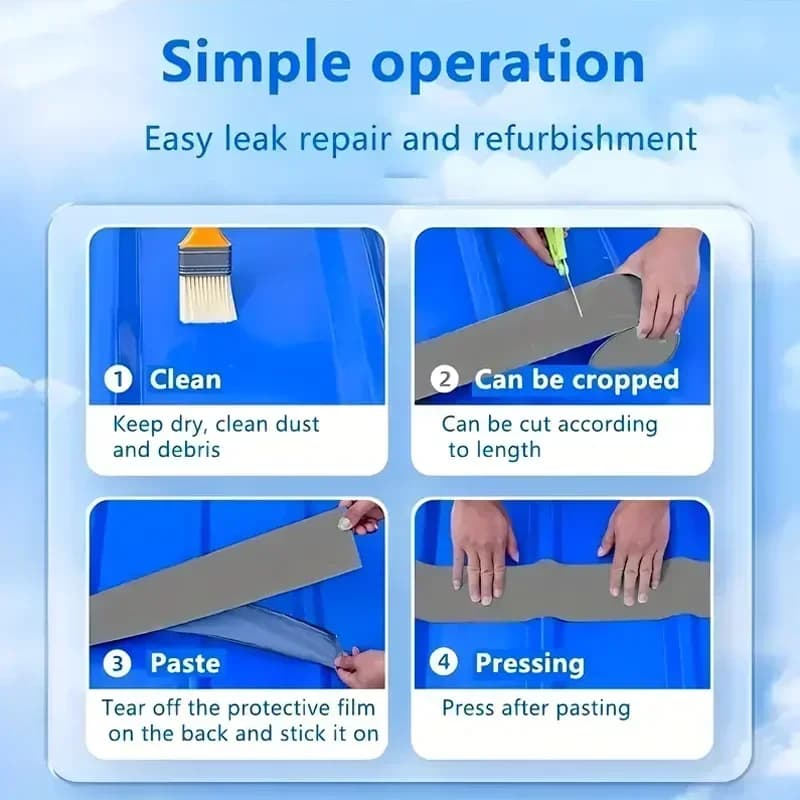 Waterproof leak repair Self-adhesive coil roof Iron sheet leak repair sticker Strong waterproof tape - 4