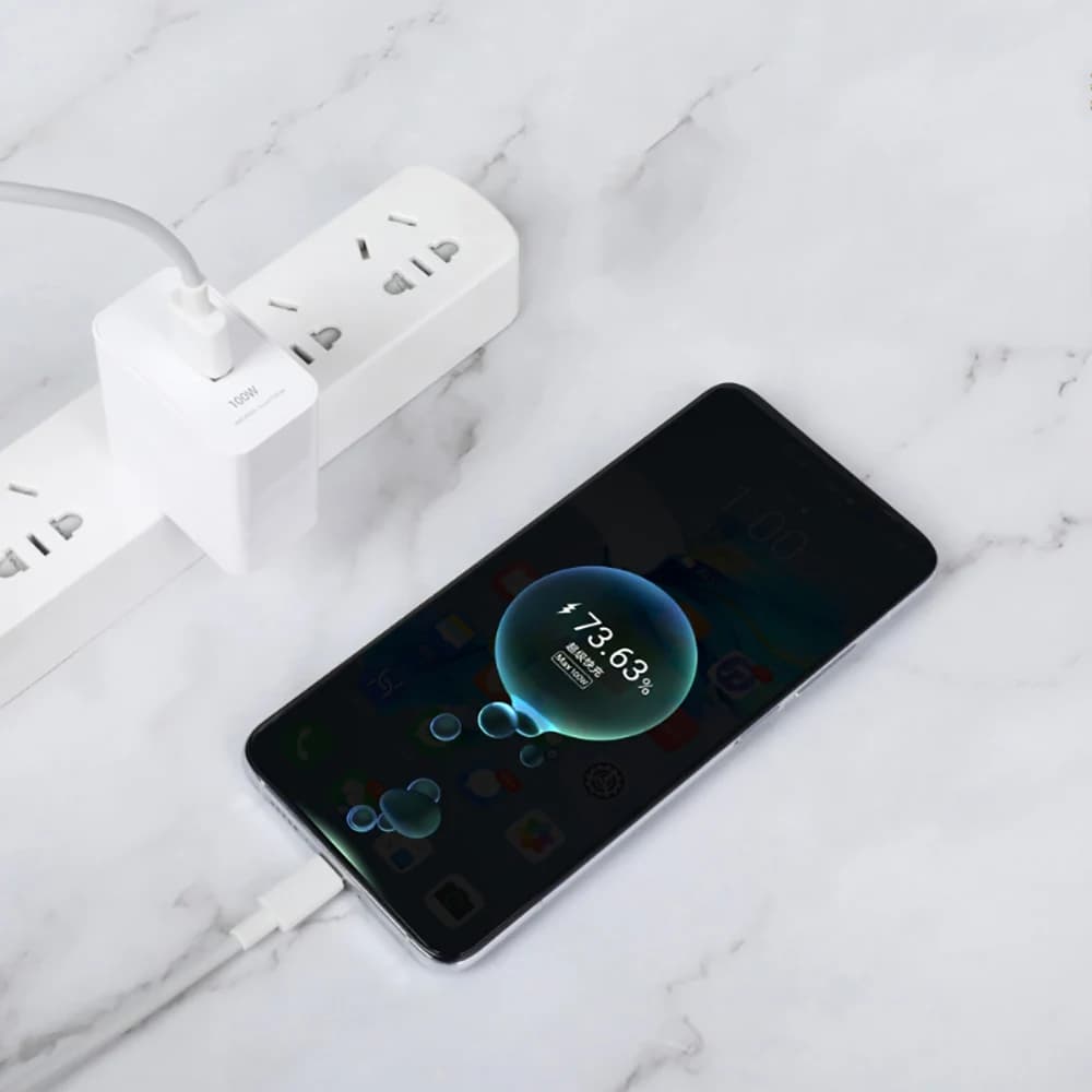 شاحن سريع من هونر 100 واط محول طاقة سوبر تشارج EU/US كابل USB Type C بطول 1 متر 6 أمبير لهونر 200 و100 و90GT و70 برو+ وماجيك 6 و5 برو لايت - 6