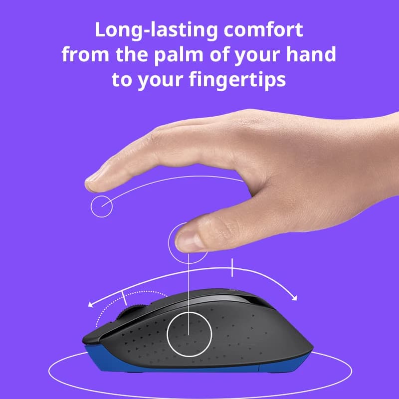 مجموعة لوحة مفاتيح وماوس Logitech MK346P لاسلكية، مستقبل USB 2.4G، مجموعة لوحة مفاتيح مكتبية كاملة الحجم وهادئة - 4