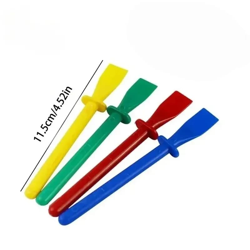 8-20pcs Glue Spreaders,Polypropylene Glue Smear Sticks Applicator, Painting Scrapers For Handmade DIY Art Leather Craft Tool - 4