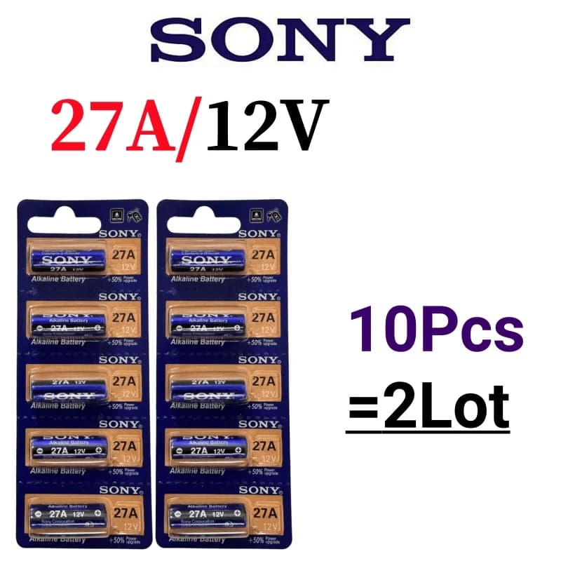 5-50 قطعة بطارية قلوية أصلية SONY 27A /23A 12V 23GA A23S/A27 لجرس الباب والتحكم عن بعد ولعبة كهربائية - 5