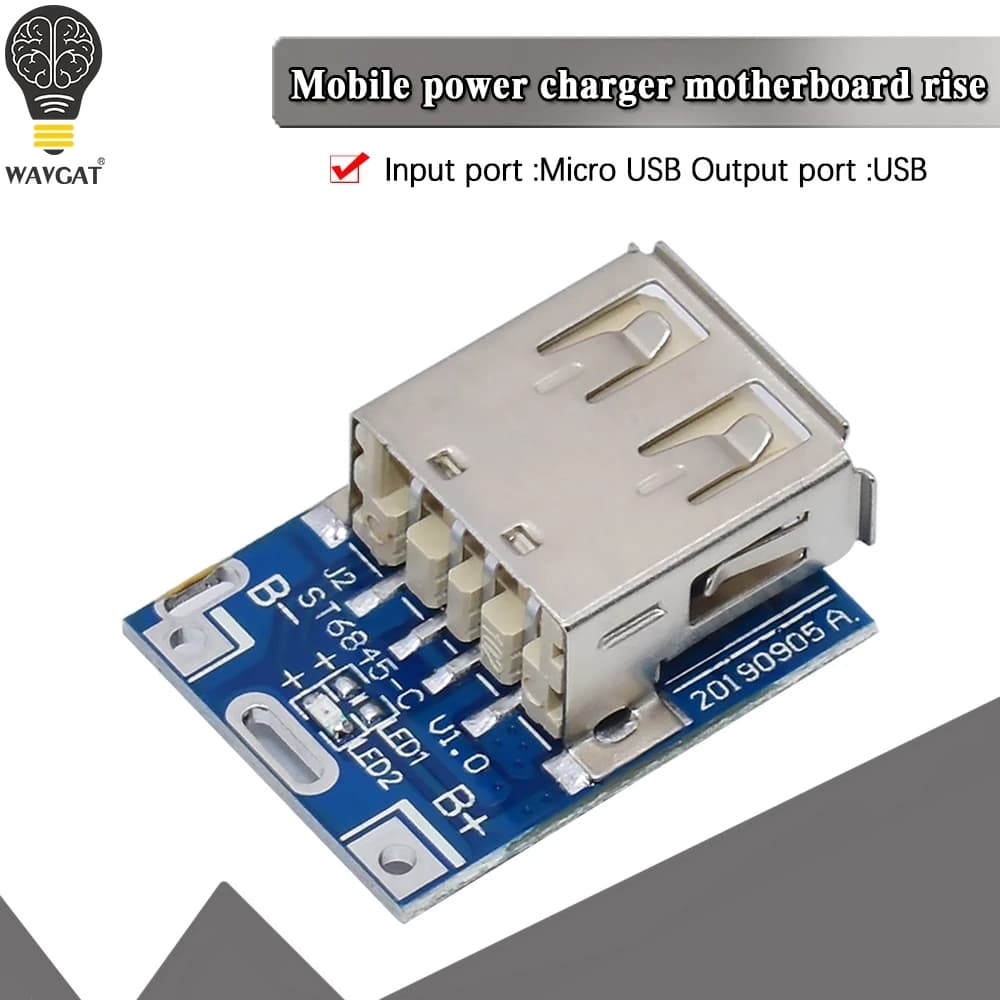 شاحن بطارية ليثيوم 5 فولت ، لوحة حماية تصعيد ، وحدة طاقة ، USB مصغر ، Li-Po ، Li-Po 18650 ، شاحن بطارية ، DIY
