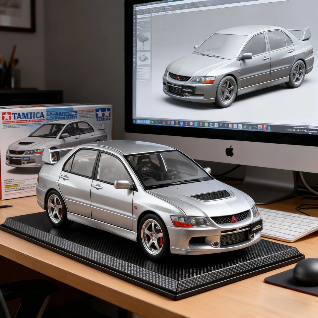 سيارة ميتسوبيشي EVO9، مقياس 1:24، سبيكة معدنية، مع أصوات وأضواء، هدية للأطفال