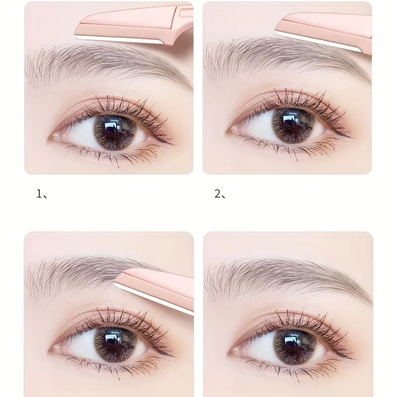 3Pcs Eyebrow Trimmer Facial Epilators for Women Pocketknife Eyebrow Profiler Hair Remover for Ladies Face Eyebrow Shape Shaver - 5