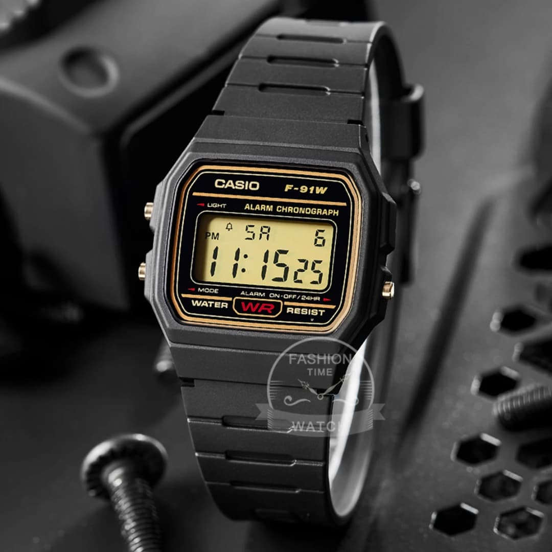 Casio Versatile Small Square Watch Retro Comfortable Design Classic Style for Casual Wear F-91WG-9 - 3