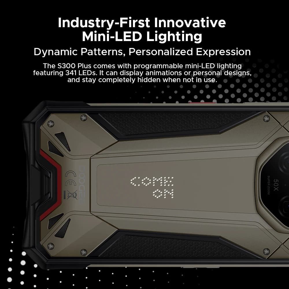 هاتف DOOGEE S300 Plus المتين 5G أندرويد 16 Gemini AI مصفوفة عرض إضاءة LED 12 جيجابايت 1 تيرابايت بطارية 11000 مللي أمبير في الساعة 120 واط شاشة 6.78 بوصة هاتف ذكي - 3