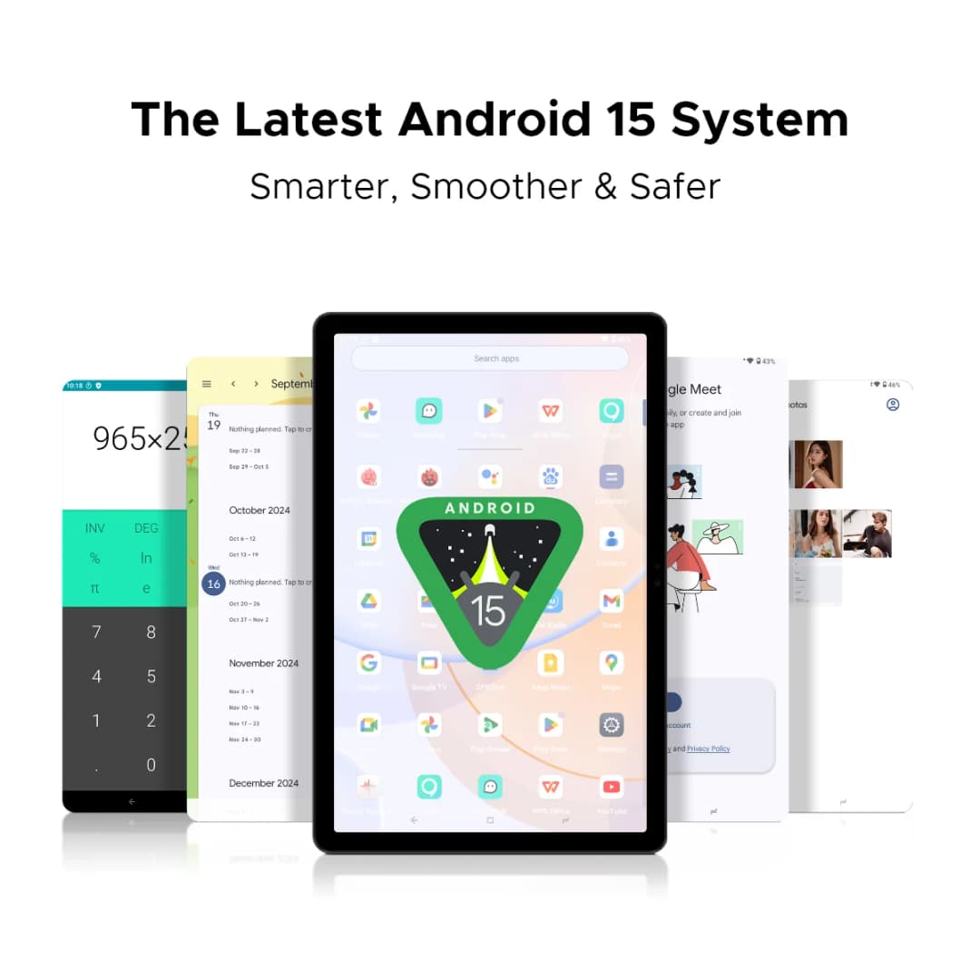 جهاز لوحي DOOGEE U11 بنظام أندرويد 15 بشاشة 11 بوصة فائقة الوضوح بمعدل تحديث 90 هرتز، ذاكرة 16 جيجابايت (4+12)، سعة تخزين 128 جيجابايت، بطارية 8580 مللي أمبير، معالج Unisoc T606 ثماني النواة، مكبرات صوت مزدوجة - 3