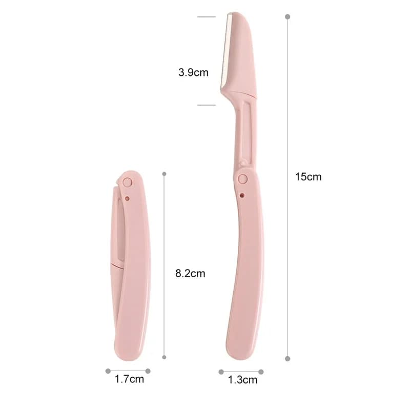 3Pcs Eyebrow Trimmer Facial Epilators for Women Pocketknife Eyebrow Profiler Hair Remover for Ladies Face Eyebrow Shape Shaver - 6