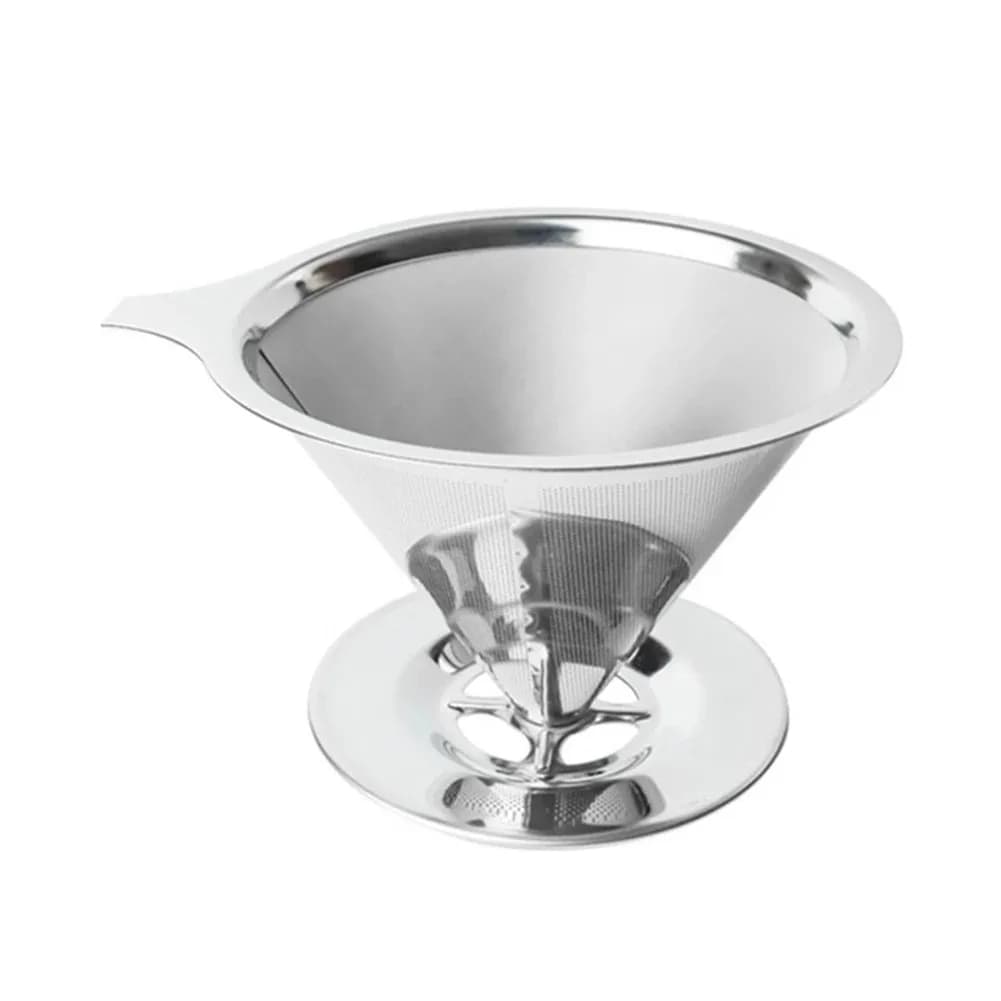 Reusable Coffee Filter Holder Double Layer Stainless Steel Coffee Tea Strainer Coffee Accessories Coffee Making Tool - 3