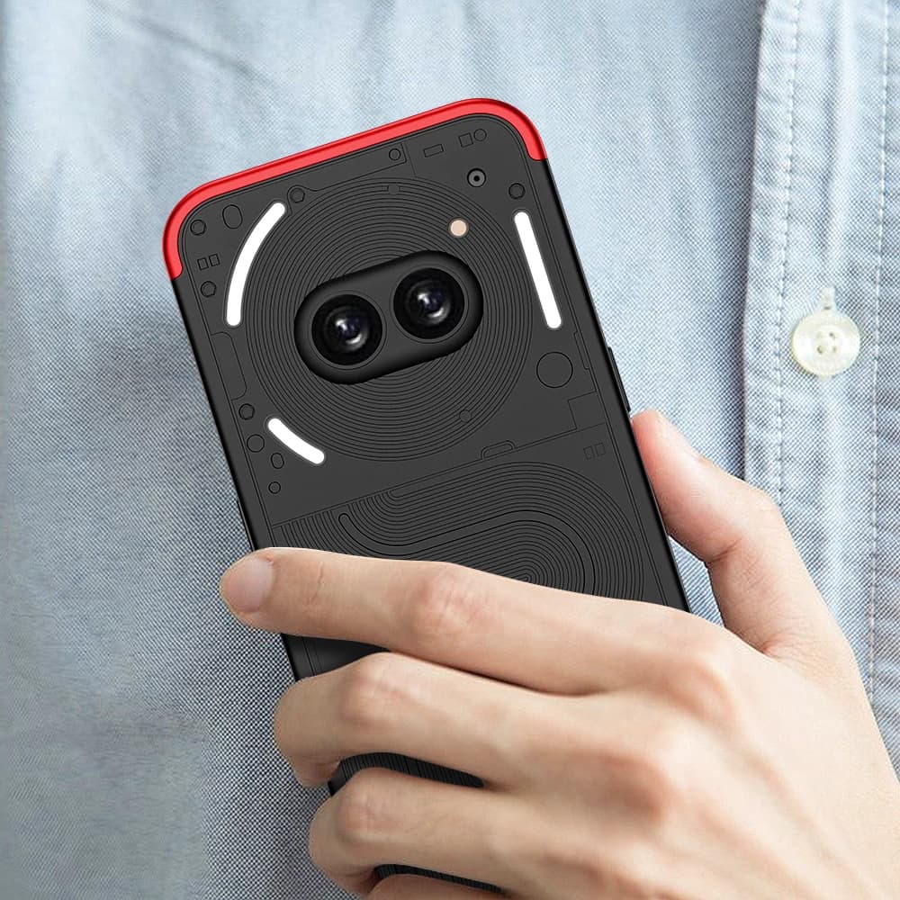 غطاء حماية ثلاثي في واحد لهاتف Nothing Phone 2A A142 مع حماية صلبة مقاومة للصدمات وغطاء خلفي غير لامع لهاتف Nothing Phone 2A Plus 5G - 3