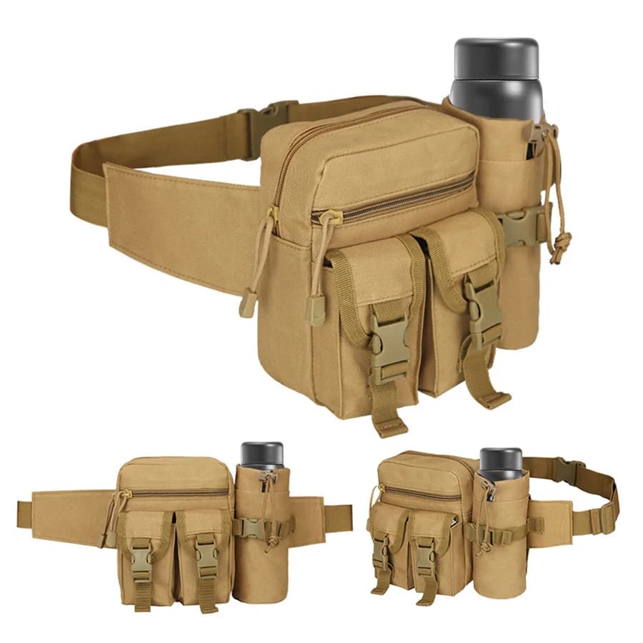 Multi-sport water bottle waist bag is detachable and suitable for outdoor sports such as mountaineering, camping, and hiking - 2