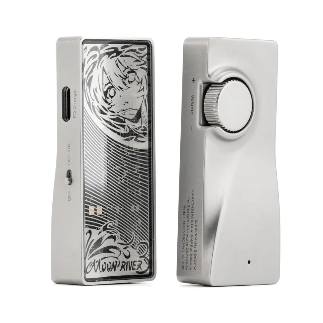 طلب مسبق Moondrop MOONRIVER3 محمول صغير DAC/AMP هيكل فولاذي مصقول بدقة مع نافذة فنية - 3