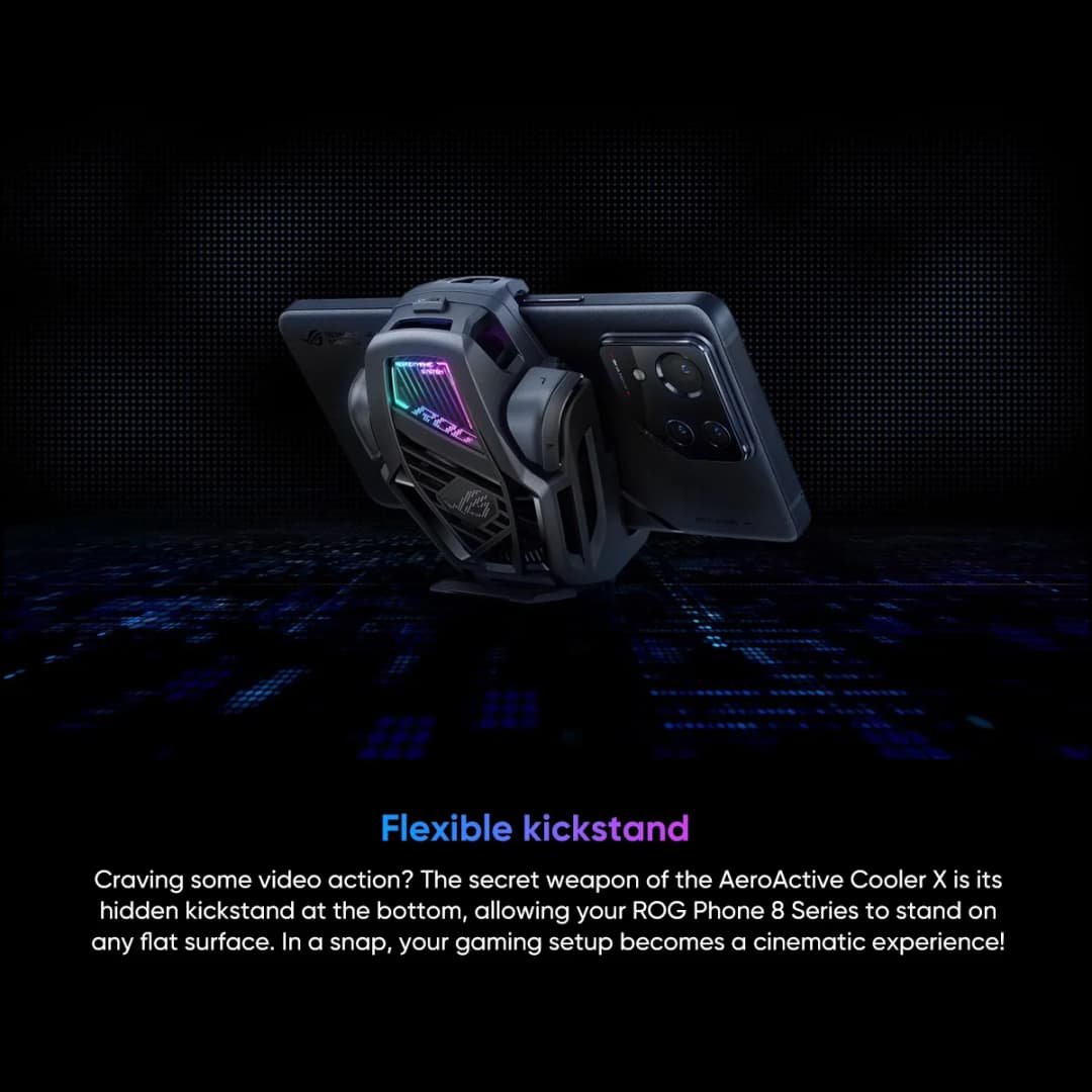 Original ASUS ROG AeroActive Cooler X For Rog 8/8pro, Rog Phone 9/9pro Funcooler Cooling Fan Holder ROG Gaming Phone Accessories - 6