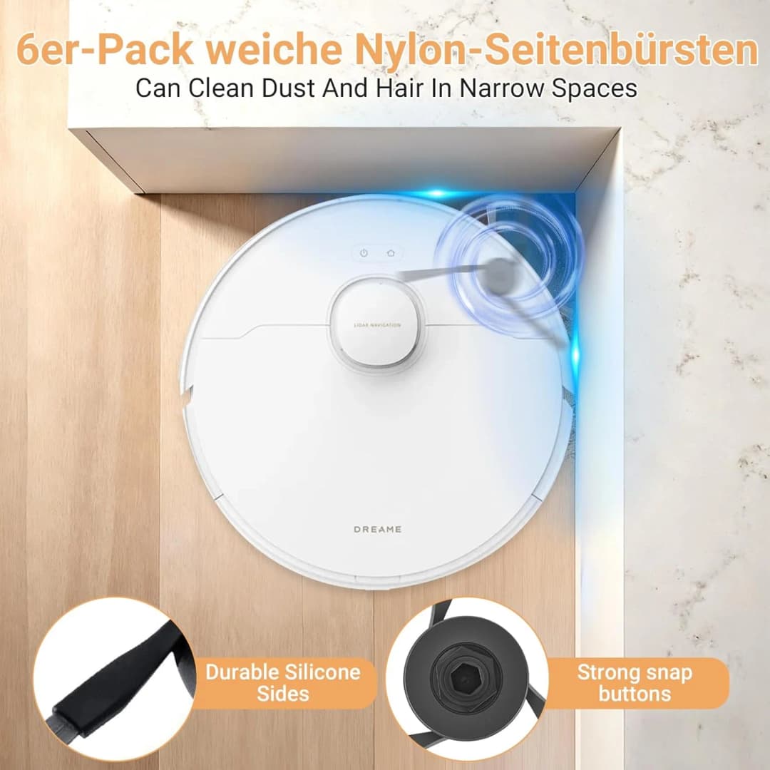إكسسوارات Dreame D20 Pro Plus / D20 Pro، فرشاة رئيسية، فلتر Hepa، كيس غبار، قطعة قماش للممسحة، قطع غيار بديلة - 4