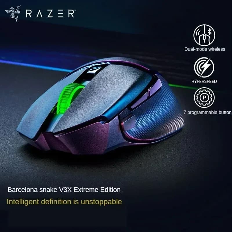 ماوس ألعاب لاسلكي قابل للتخصيص Razer Basilisk V3 X إضاءة RGB (2.4 جيجاهرتز) وبلوتوث مستشعر بصري 18000 نقطة في البوصة - 2