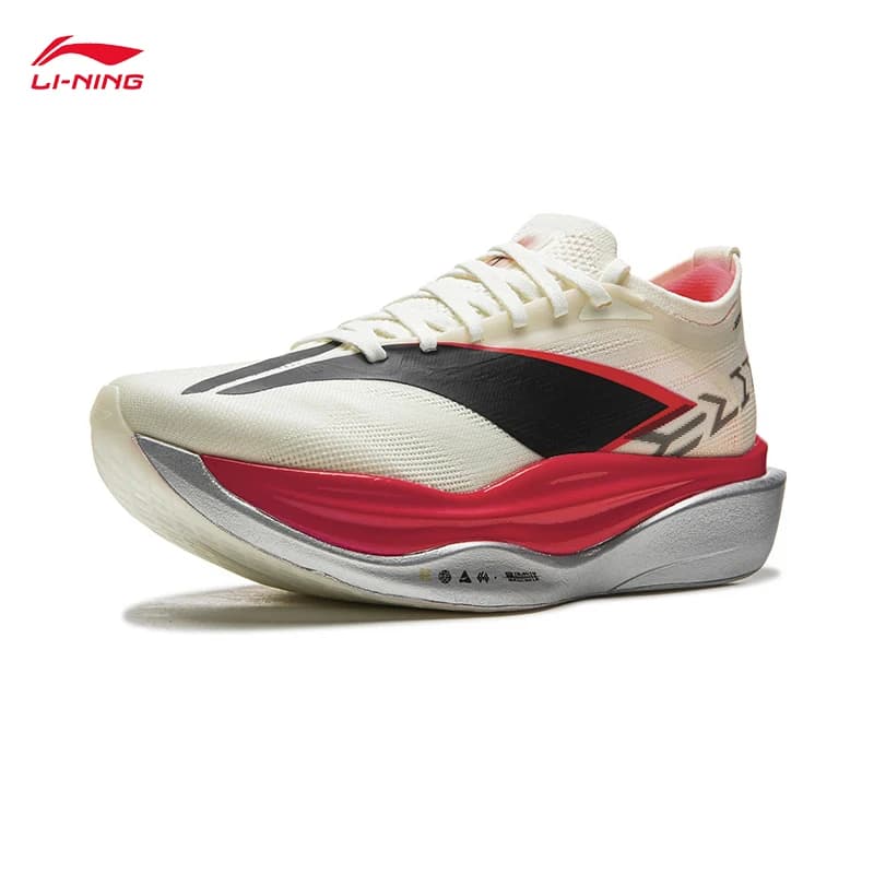 LI-NING FEIDIAN 6 ELITE سلسلة جري للجنسين ألياف BOOM خفيفة الوزن وسادة مريحة أحذية جري سباق فاخرة ARMW001 - 5