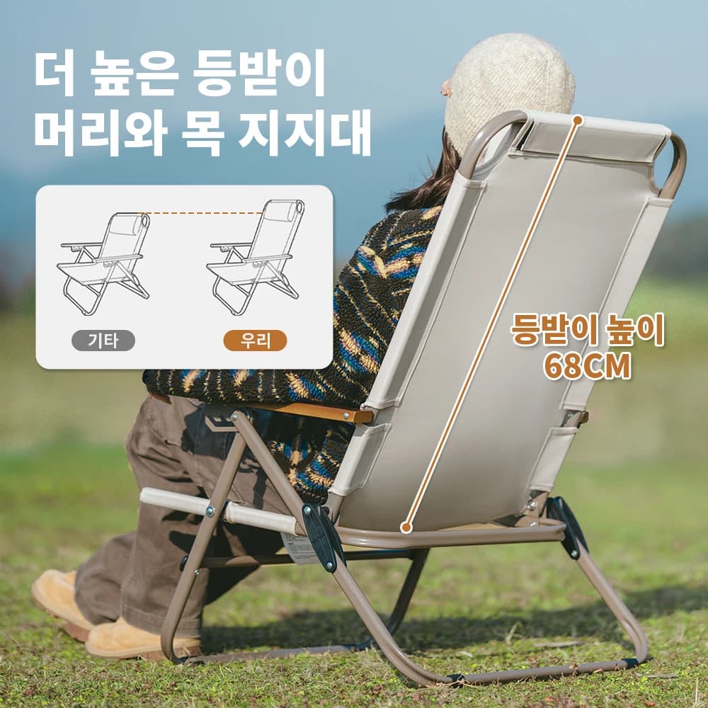 Naturehike T02 Adjustable Folding Recliner Camping High Back Lounging Chair Outdoor Portable Backrest Relax Chairs Leisure Chair - 2