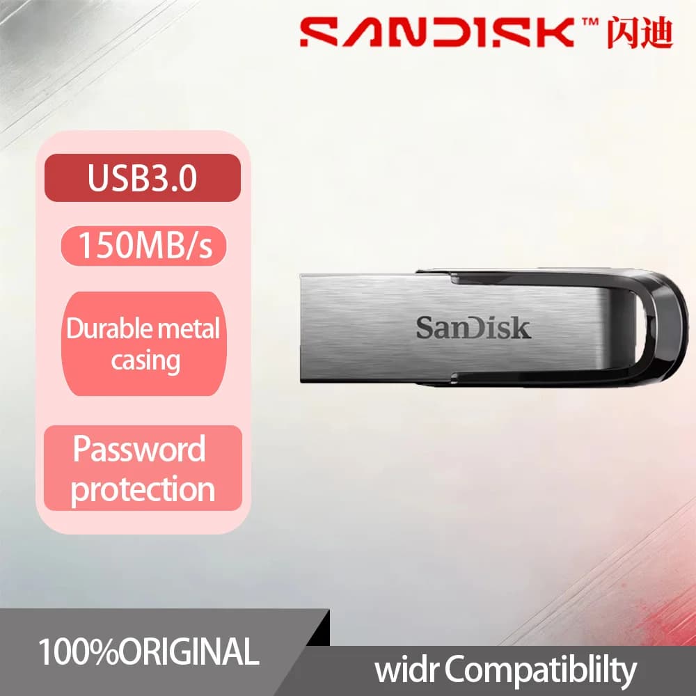 SanDisk CZ73 يو اس بي 3.0 فلاش درايف 128 جيجابايت يو اس بي 16 جيجابايت 32 جيجابايت 64 جيجابايت معدن بن درايف 512 جيجابايت يو اس بي 3.0 ستيك 256 جيجابايت 150 ميجابايت/ثانية مفتاح ذاكرة
